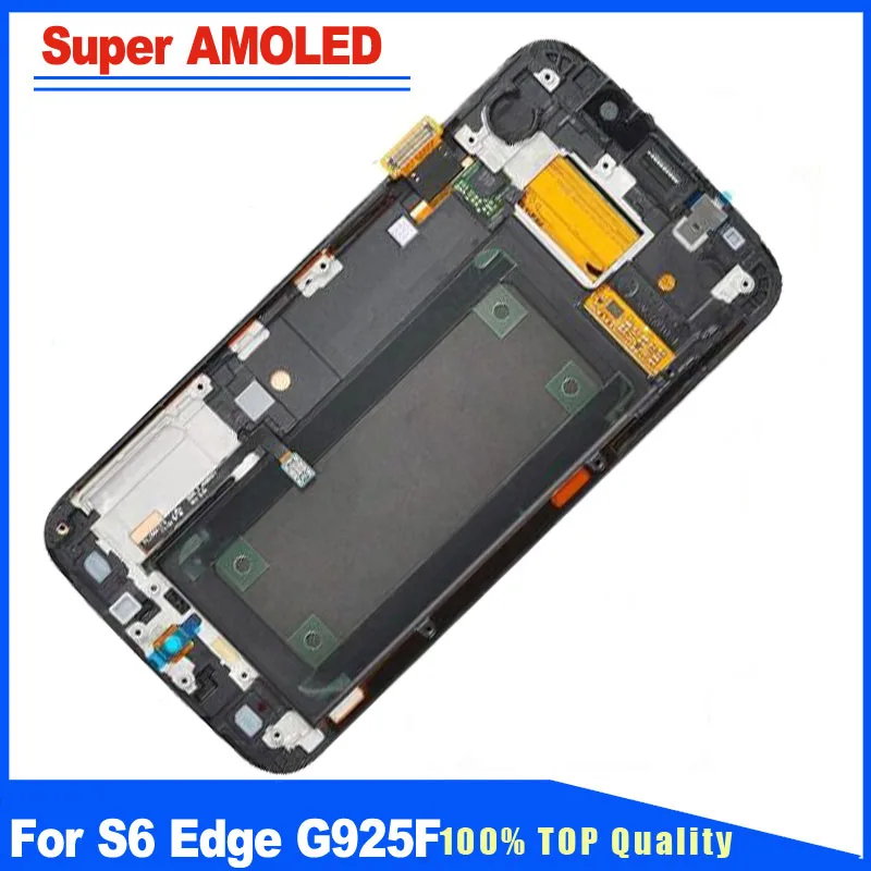 Для samsung Galaxy S6 Edge G925 G925F Белый Синий Золотой ЖК дисплей сенсорный экран дигитайзер