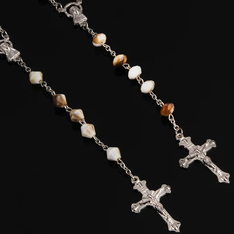 Женское ожерелье высокого качества хрустальный Розарий Ожерелье с перекрестной