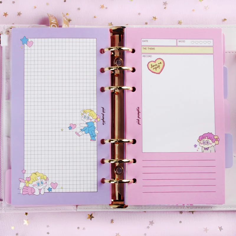 Корейский ins A6 Kawaii 6 отверстий планировщик наполнителя бумаги s для Filofax офиса