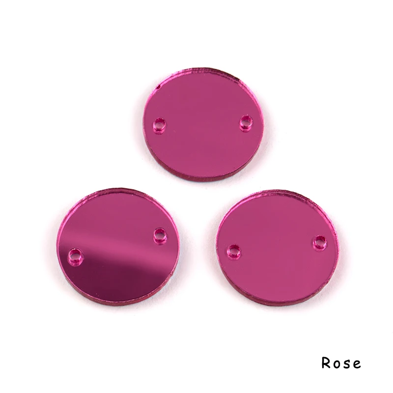 rose 12 мм-20 мм 30 шт акрил пришить Камень 5 размеров доступны плоское дно двойное отверстие акриловые Стразы DIY Дизайн Аксессуары QIAO - Цвет: rose