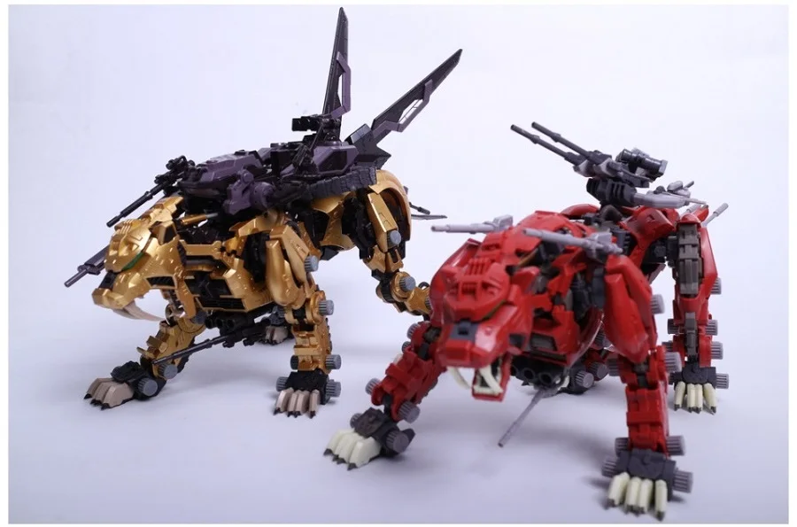 БТ Модели Строительные наборы: ZOIDS EZ-016 Saber Tiger Gold 1: 72 Масштаб полное действие пластиковый комплект сборка модели на день рождения рождественские подарки