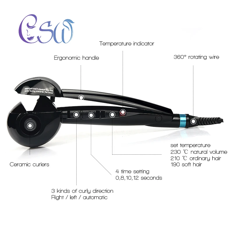 CSW быстрая фиксированная прическа Автоматическая завивка волос щипцы для