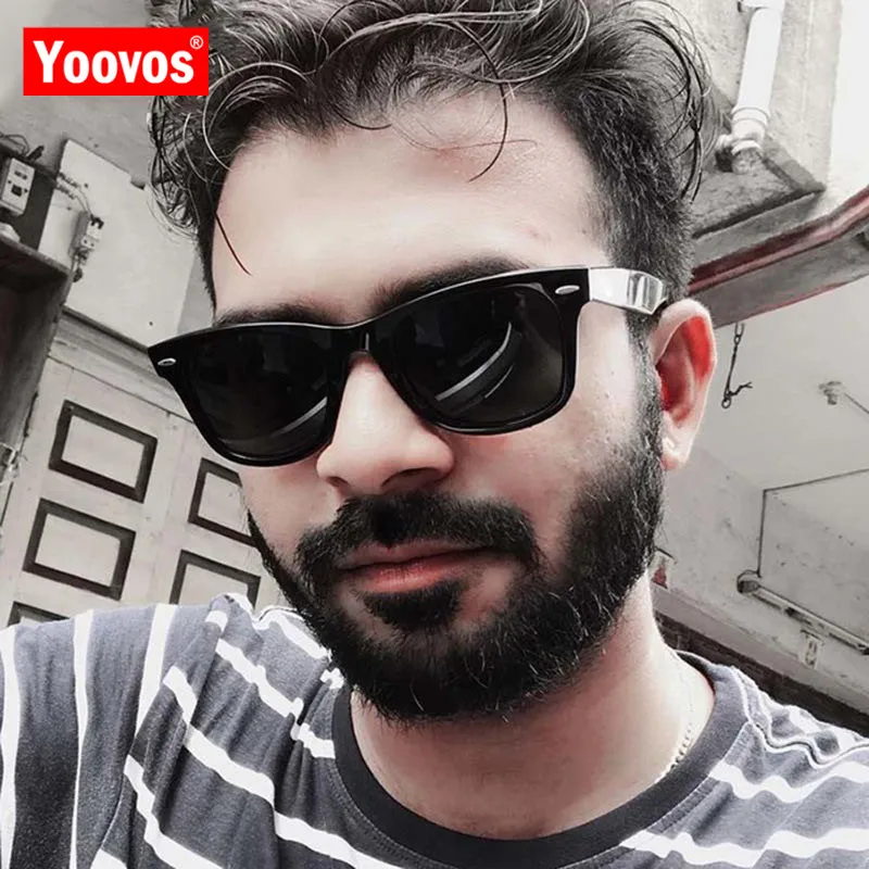 

Yoovos 2021 Polarized Vintage Square Sunglasses Men Retro Brand Design Eyeglasses Rice Nail Glasses Lunette De Soleil Femme