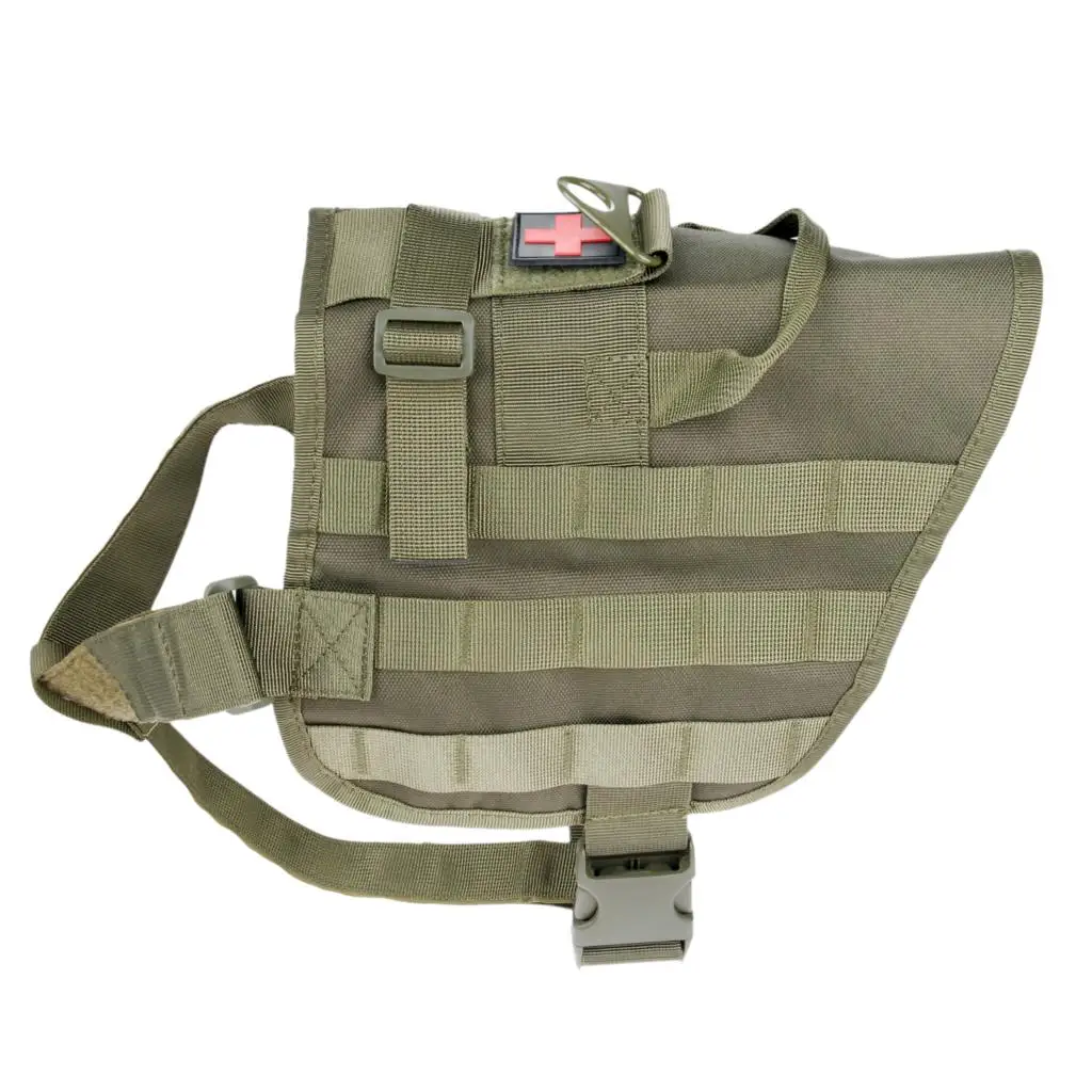Green L SURIEEN тактический жилет для собак Molle для прогулок на открытом воздухе, походов, охоты, водостойкий тренировочный жилет для собак - Цвет: Green L