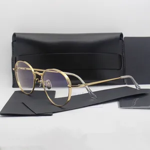 Винтажная круглая оправа для очков нежная брендовая оптическая титановая оправа для очков мужские женские мужские очки степень свободы с оригинальным чехлом