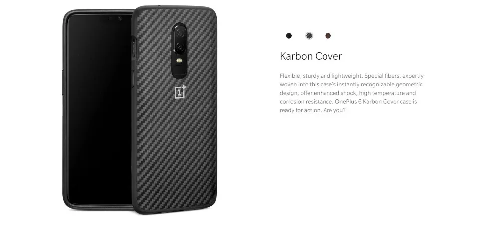 Чехол-бампер OnePlus 6 из черного дерева и нейлона Karbon+ чехол из ТПУ, Официальный чехол OnePlus6 из углеродного волокна, защитный чехол One Plus 6