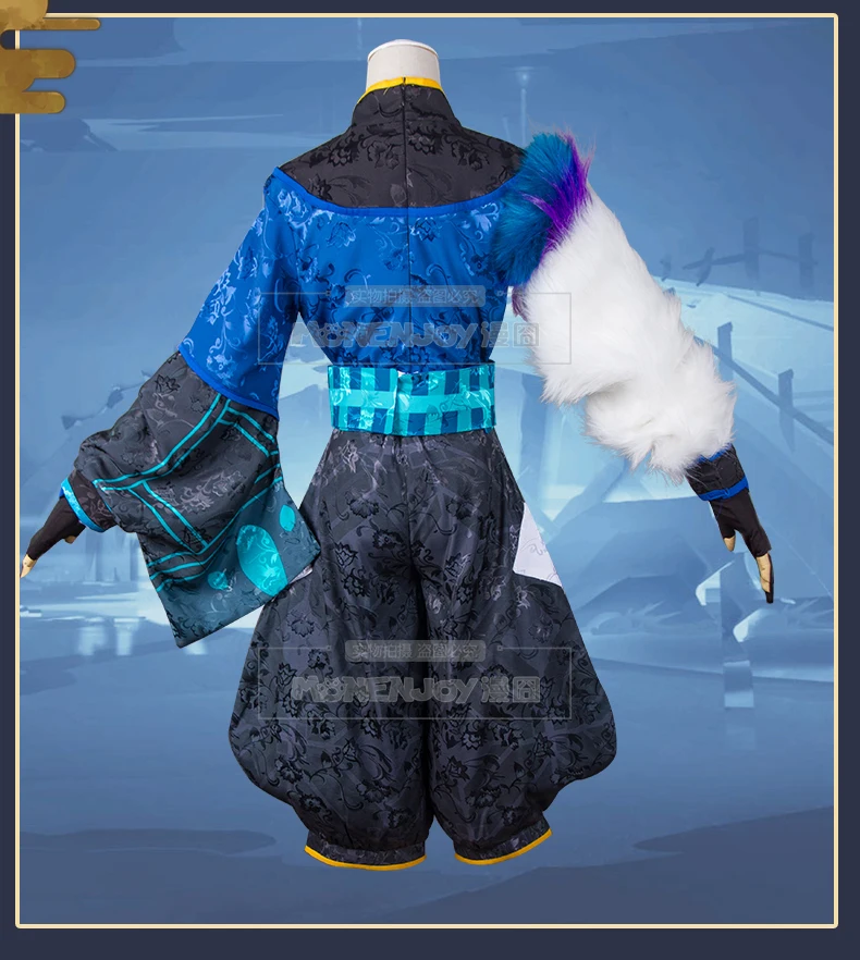Onmyoji демон лиса Yohko косплэй Костюм Полный комплект с Топ Талия уплотнение брюки