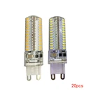 Светодиодная лампочка G9, 20 шт.лот, 9 Вт, Холодныйтеплыйестественный белый свет для люстры, 110 В переменного тока104 в, светодиодов 3014SMD, сменная галогенная лампа
