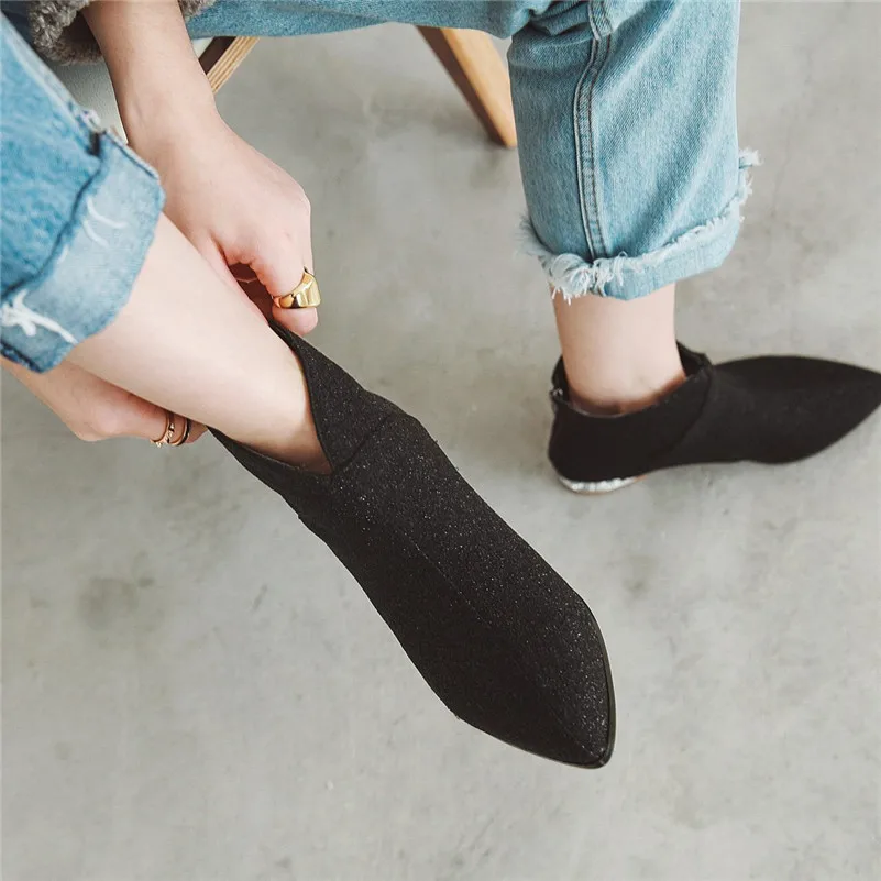 FEDONAS/модные женские ботильоны пикантная обувь с острым носком на квадратном