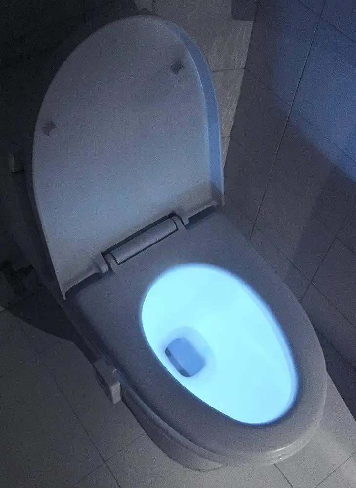 Умный PIR датчик унитаза Ночной светильник светодиодный светильник RGB 8 цветов меняющий светильник ing чувствительный светодиодный светильник