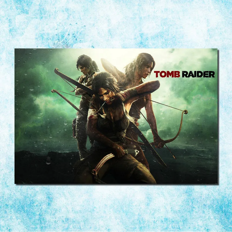 click Tomb Raider Лара Крофт Искусство Шелковый Холст печати плакатов 13x20 24x36 дюймов новая игра стены картину дома номер(больше)-4 - Цвет: click