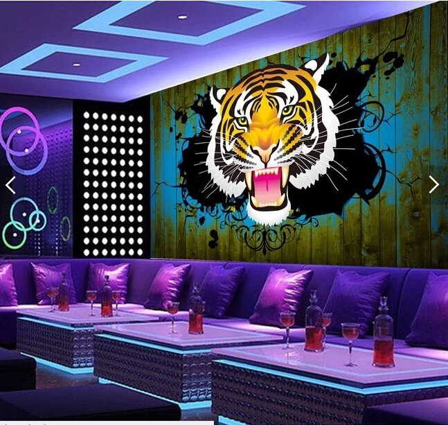 Пользовательские Papel де parede 3D фотообои с фигурами тигров для гостиной спальни