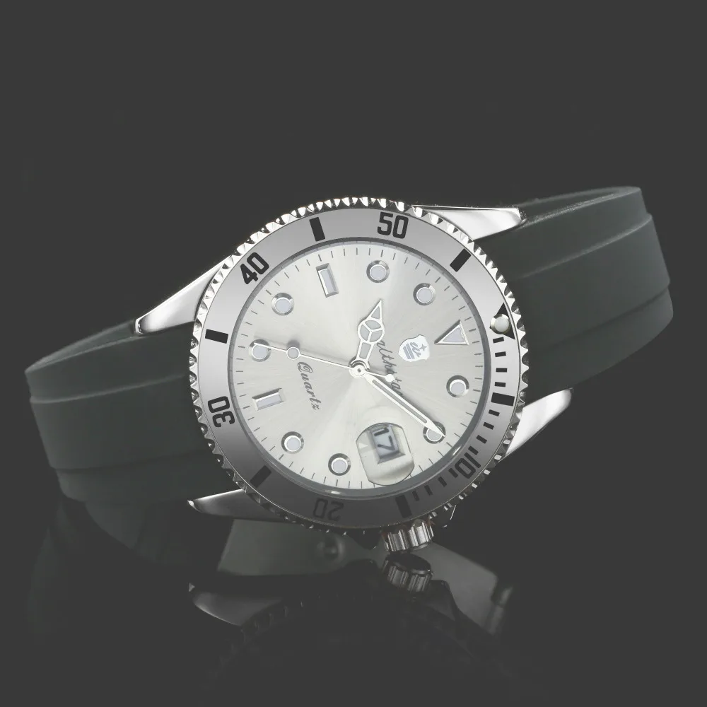 Wealthstar новые дизайнерские часы Для мужчин спортивный силиконовый ремешок