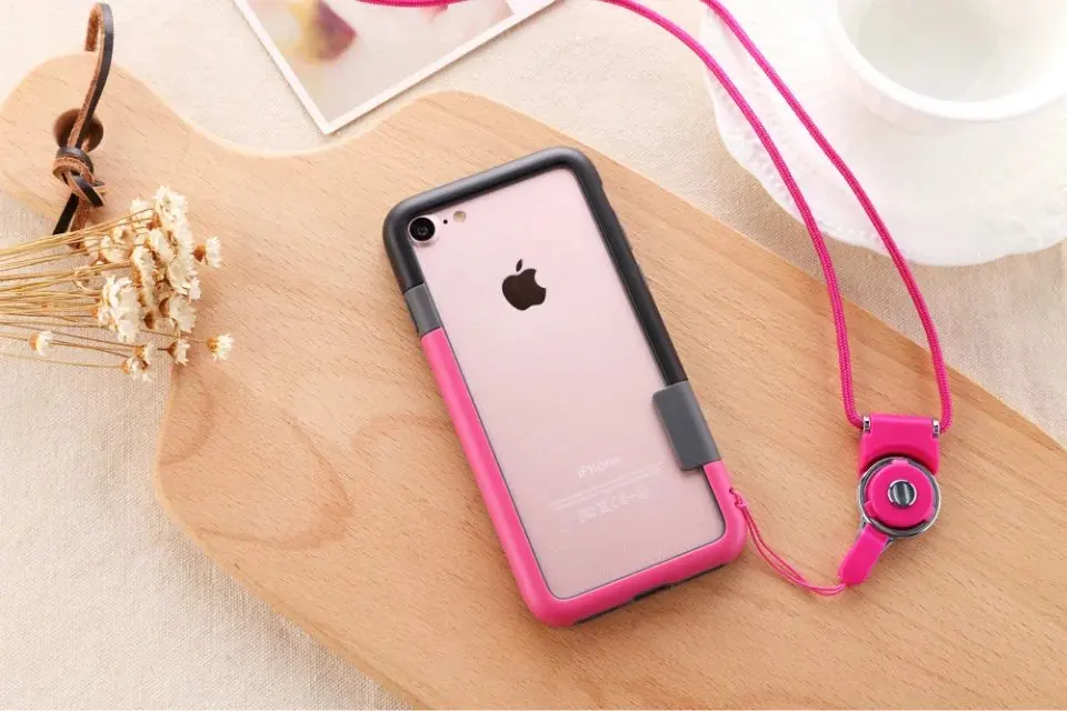 Для iphone X 6 6s 7 8 plus, чехлы, бампер, гибридный Цвет, TPU PC, чехол для телефона apple 6 6s, милый, двойной цвет, Coque Capa, без веревки - Цвет: 5