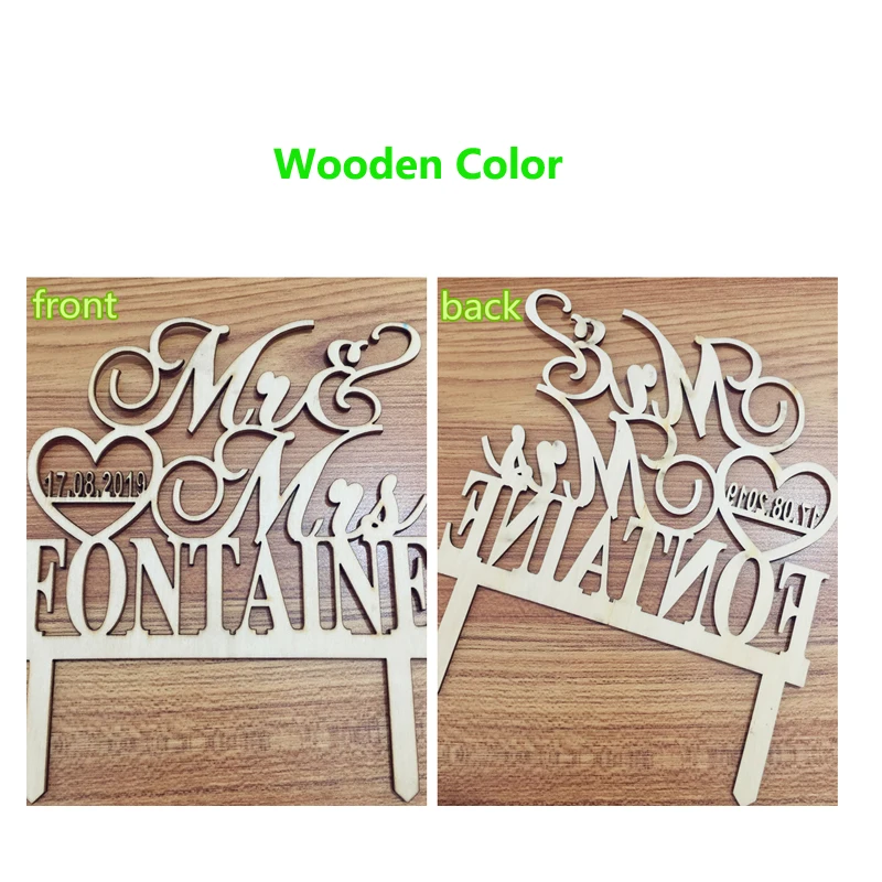 Персонализированный Топпер для торта на годовщину семейного золотое серебряное