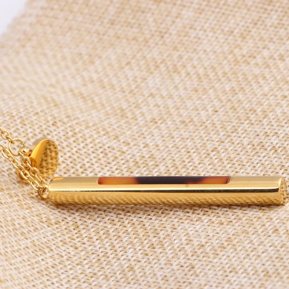 Горячая Мода золотого цвета из нержавеющей стали женское цилиндрическое