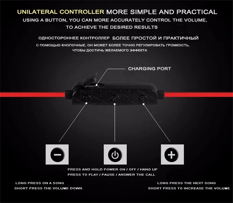Bluetooth Headphones LUOKA M9 Wireless In-Ear Noise Reduction earphone with Microphone Sweatproof Stereo Bluetooth Headset