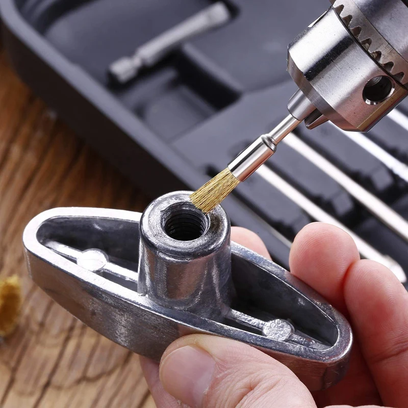 60Pcs Mini Wire Brush Wheel Cup Steel Set Shank For Power Dremel Rotary Tools Polishing Buf | Инструменты