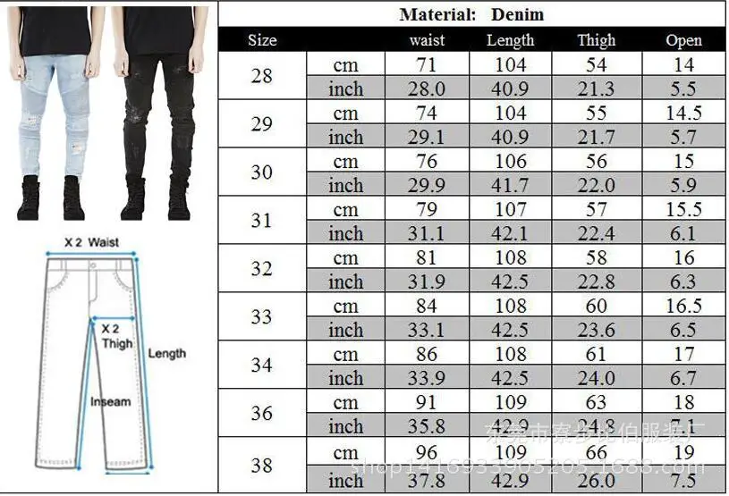 

REPPUNK 2019 Mens Skinny Distressed Slim Elastic Denim Biker Jeans Hip hop streetwear male slim personality denim trousers