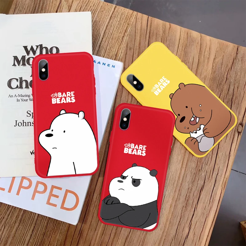 Чехол с мультяшным рисунком для iPhone XR XS Max 6 6S Plus, Мы Голые Медведи, забавный силиконовый мягкий чехол, ТПУ чехол для iPhone 7 8 Plus XS XR X