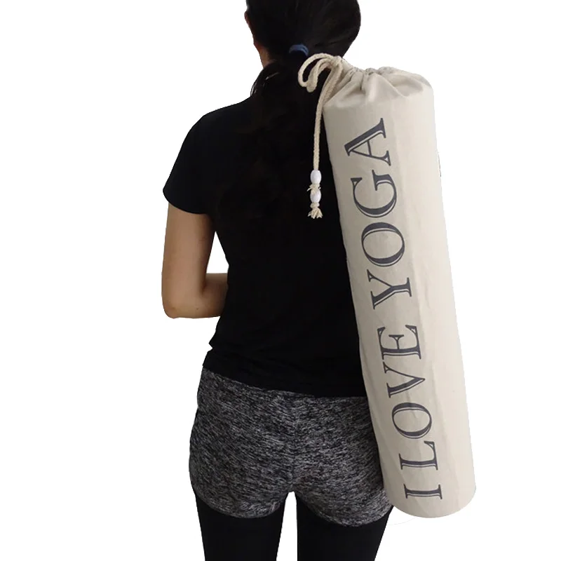 Сумка для коврика йоги прочный холщовый рюкзак сумка переноски на шнурке