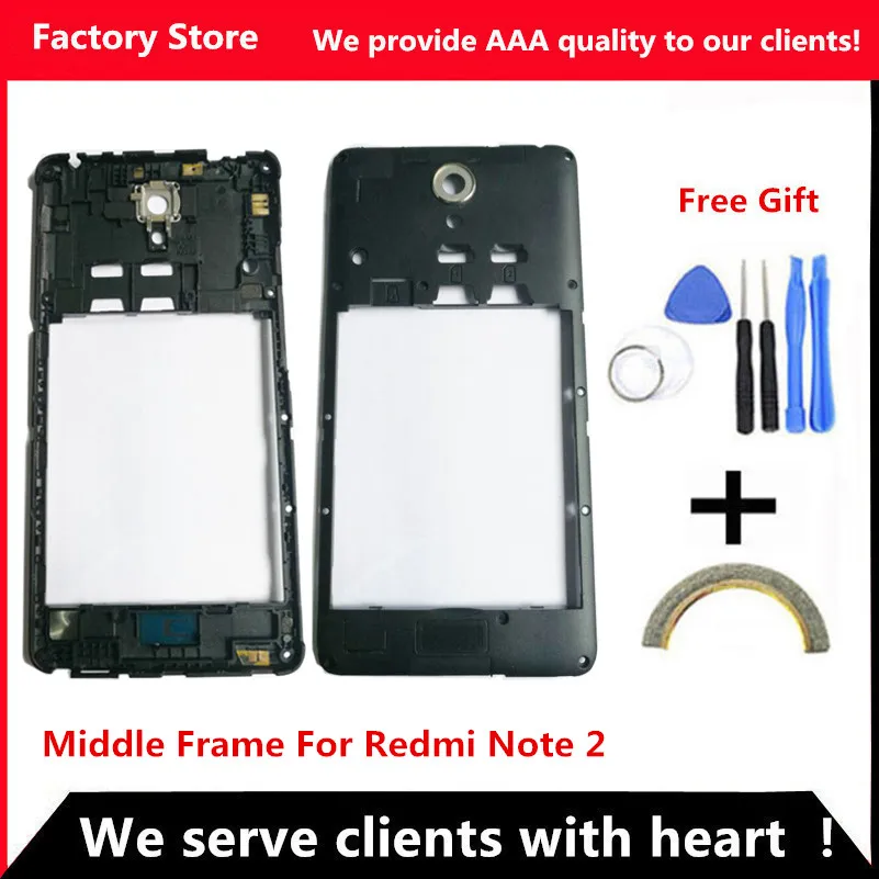 Q & Y QYJOY AAA Качество Средняя рамка для Xiaomi Redmi Note 2 средняя Корпус Крышка|Корпусы и