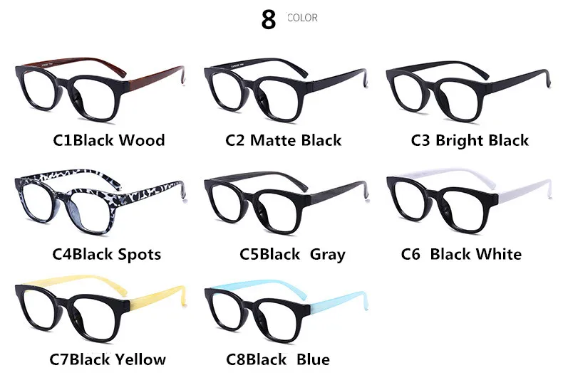 Оправа для очков близорукости черная деревянная 8 цветов 150 -200 -250-300 -400 унисекс