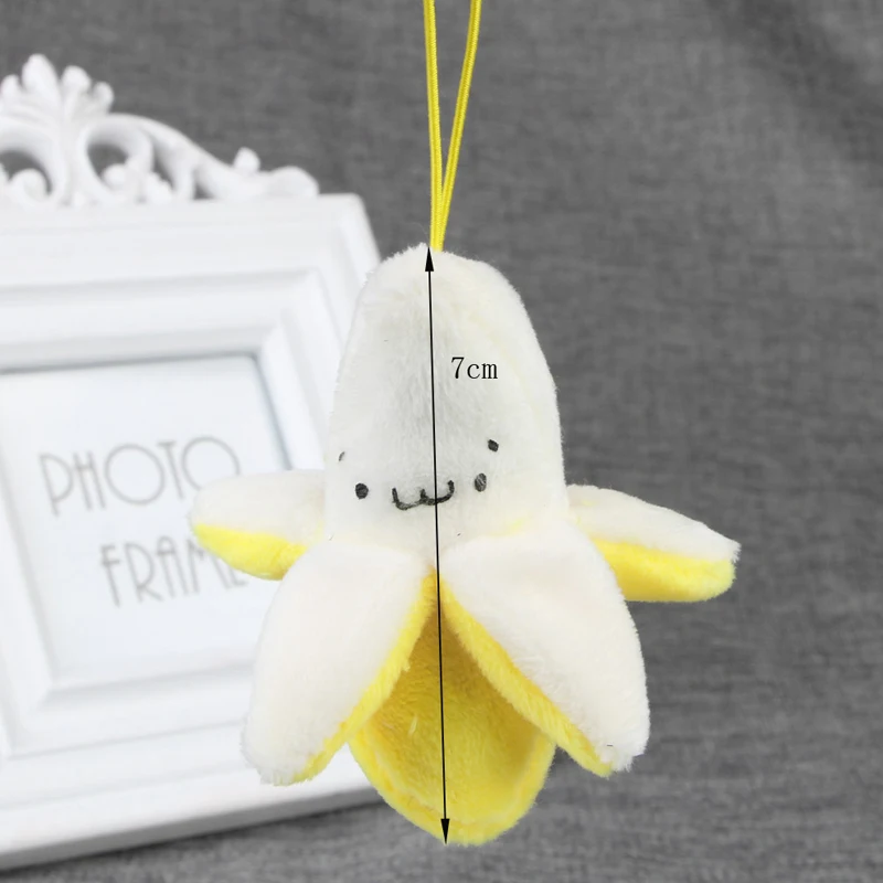 

M89C1Pc 7cm Cute Cartoon Stuffed Plush Soft Banana Doll Toy Birthday Gift Pendant