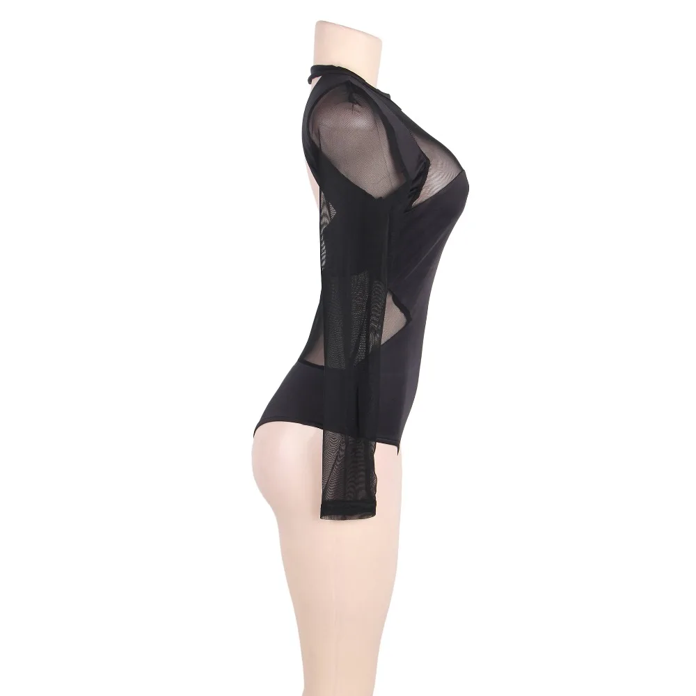 Comeonlover bodysuit long sleeve womens rompers black backless body manga longa jumpsuit short RI70187