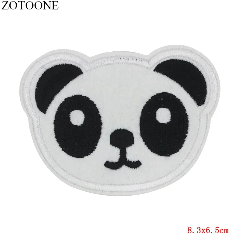 ZOTOONE Милая нашивка в виде животного для одежды, железная вышитая аппликация для шитья, нашивки для шитья, эмблема на ткани, аксессуары для одежды DIY G - Цвет: 008