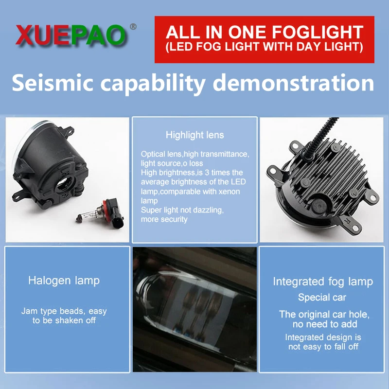 Светодиодный фонарь светильник с DRL Дневной объективом Противотуманные огни