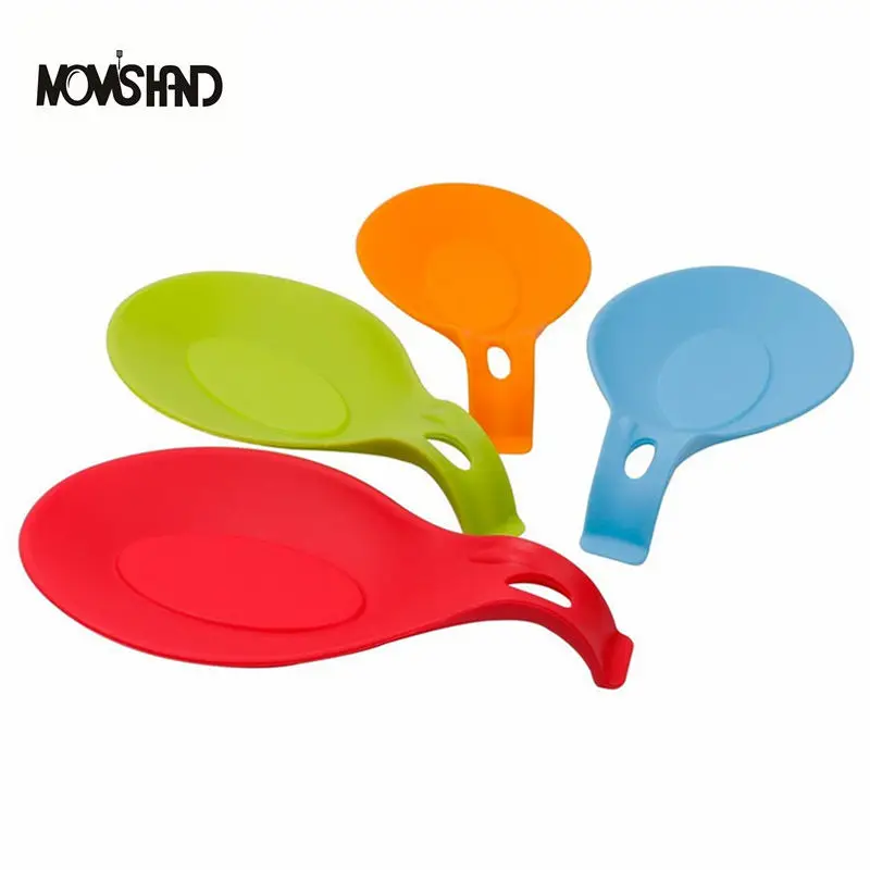 4 шт./компл. силиконовая ложка нескользящая термостойкая|kitchen tools utensils|kitchen table and