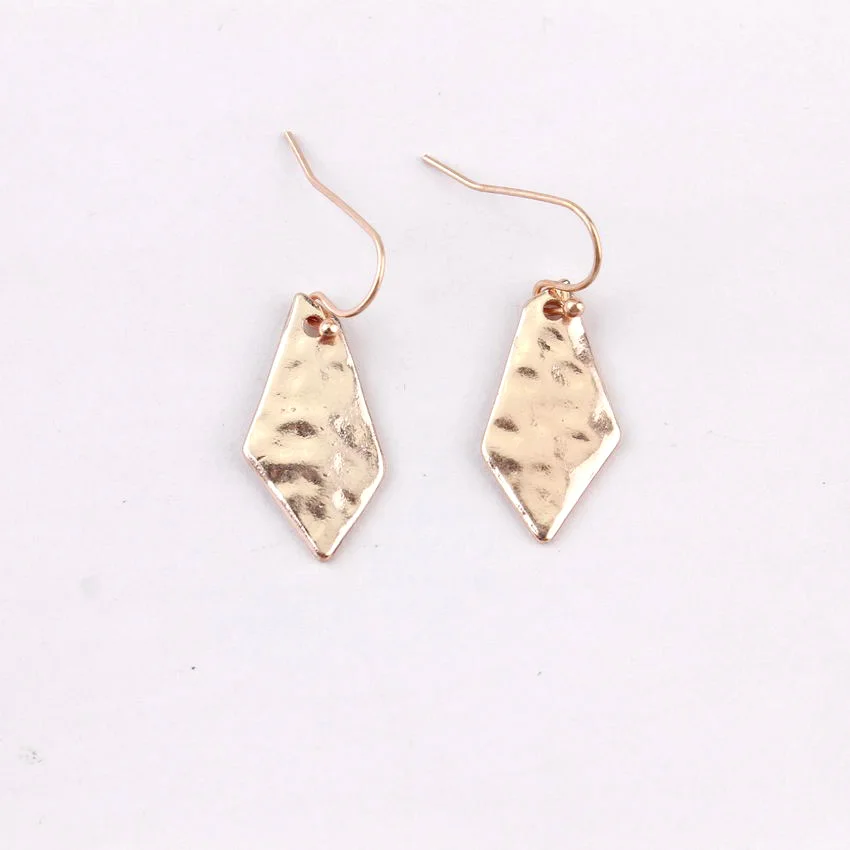 E5602 Rose Gold ZWPON, модные кованые металлические золотые треугольные Висячие серьги для женщин, новинка, серьги с геометрическими стрелками - Окраска металла: E5602 Rose Gold