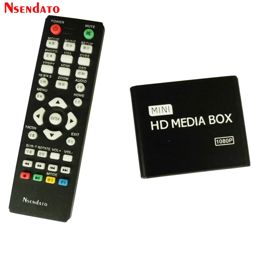 Мини HD медиаплеер 1080P Full USB Видео Мультимедиа HDD Медиа плеер Поддержка