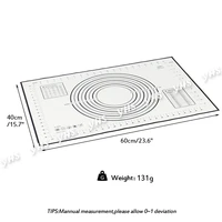 non slip silicone pastry mat extra large with measurements for 40x60cm silicone baking mat counter mat dough rolling mat