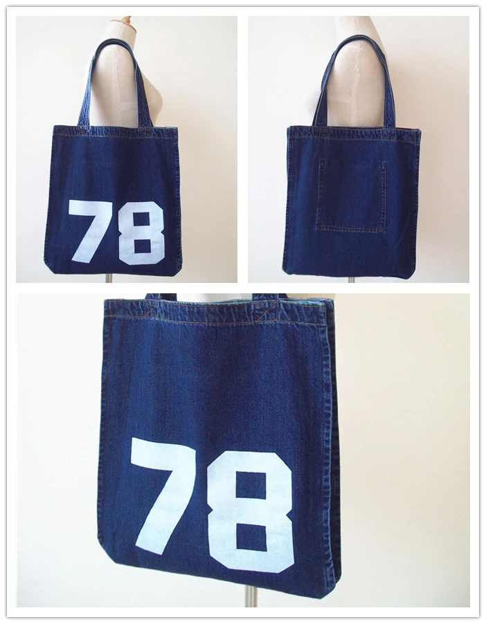 Модные Простые винтажные джинсы с принтом джинсовые женские сумки для девочек