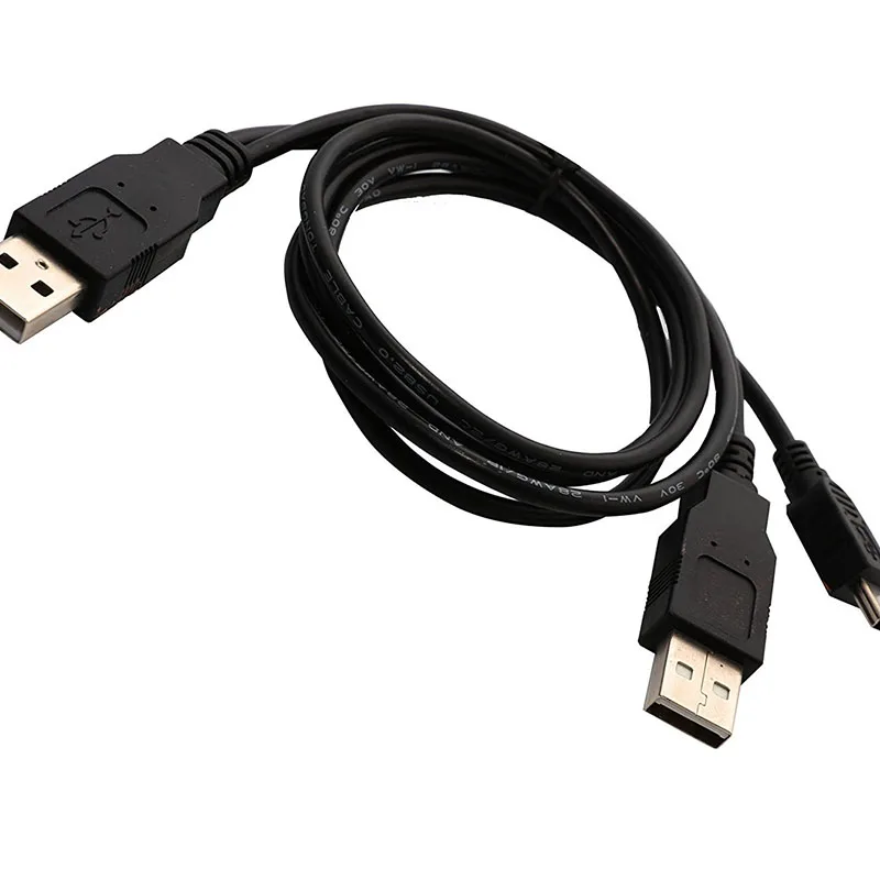 Двойной USB 2 0 Тип к Mini 5 контактный B x1 Y для передачи данных кабель Мощность
