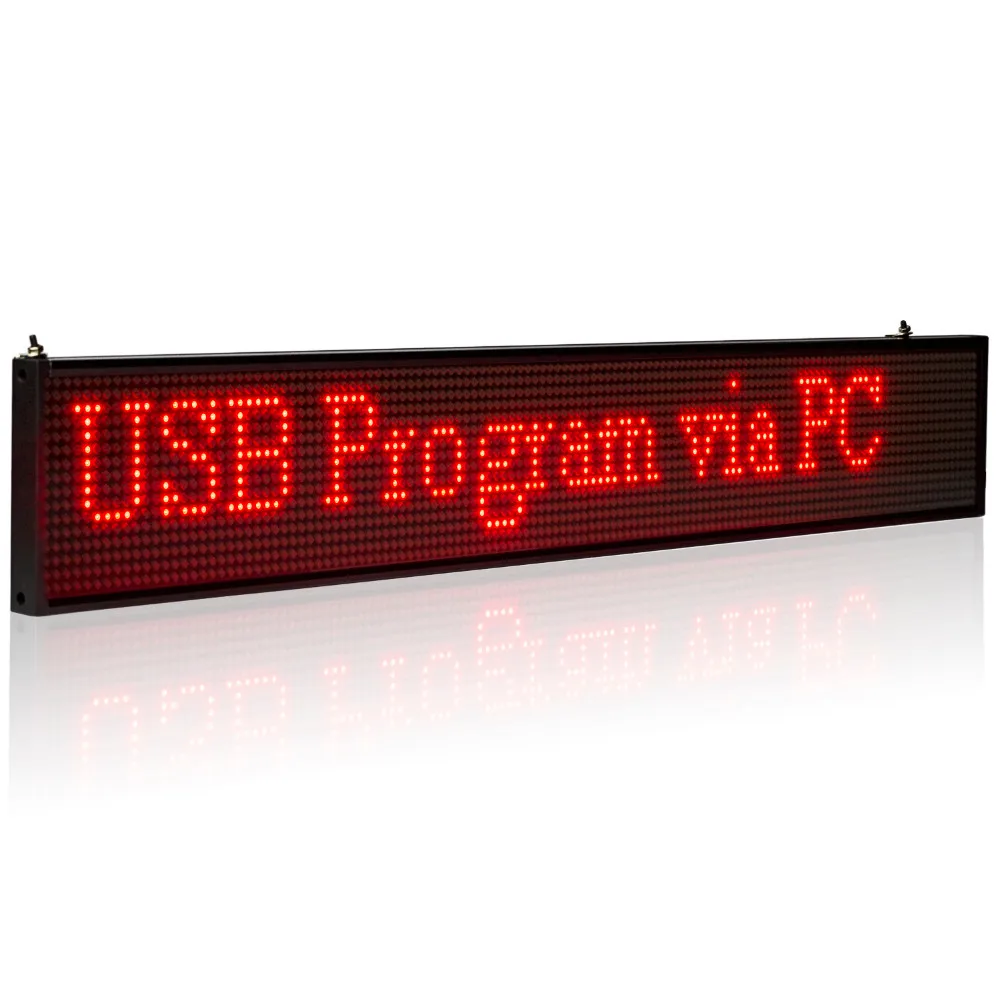 26 дюймов P5 SMD СВЕТОДИОДНЫЙ знак красный прокрутка рекламных сообщений светодиодный дисплей