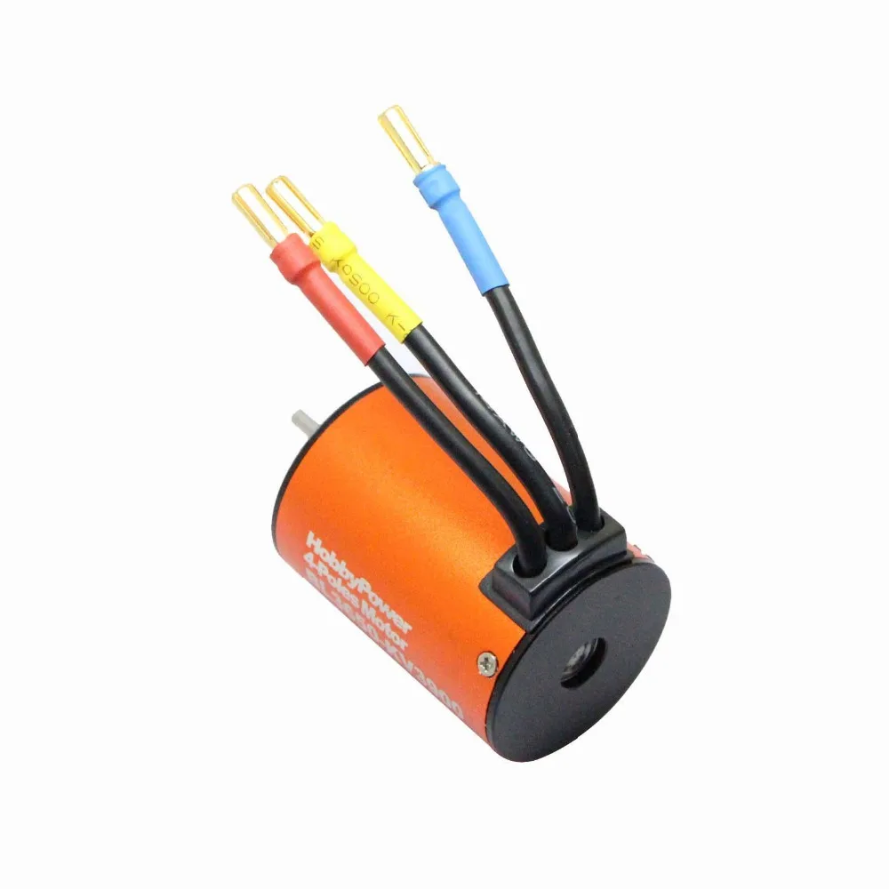 Hobbypower водонепроницаемый бесщеточный 4 полюсный двигатель BL3650 3900KV для 1/10