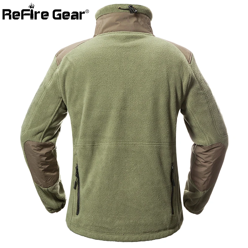 Refire gear зимняя тактическая утолщенная флисовая куртка мужская теплая полярная Военная армейская куртка пэчворк с несколькими карманами мужская верхняя одежда пальто