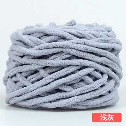 11 Light Gray 600 г/пакет/6 шт., вязаная толстая пряжа, хлопок/акрил, толстая пряжа для шапки, шарфа, свитера, детская теплая одежда, ручная вязка - Цвет: 11 Light Gray
