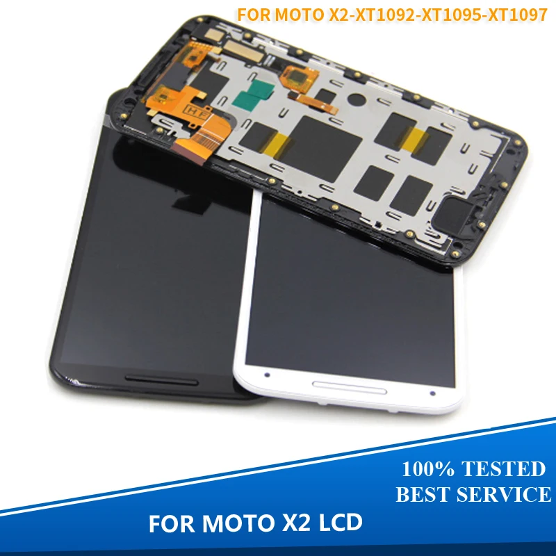 Новый Белый для Motorola MOTO X2 Xt1092 Xt1095 Xt1097 протестированный ЖК дисплей сенсорный экран