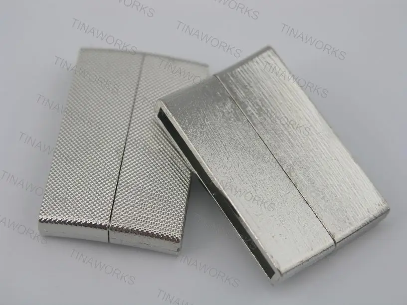 

Free Shipping 10Sets 36.0x3.5mm Rhodium Strong Magnetic Clasp for Brazil Style Bracelet--CLP1132AS