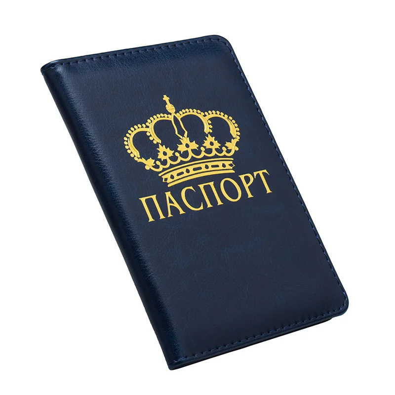 Обложка для паспорта из ПУ кожи с изображением русской короны|Держатели карт и