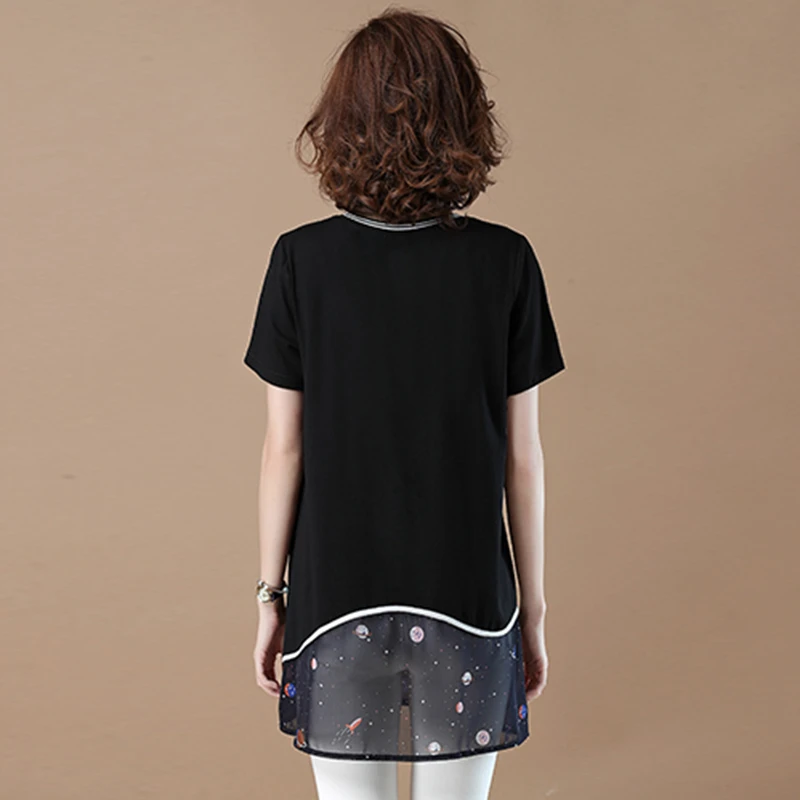 Летняя женская футболка 2020 модная Сетчатая с коротким рукавом Повседневная