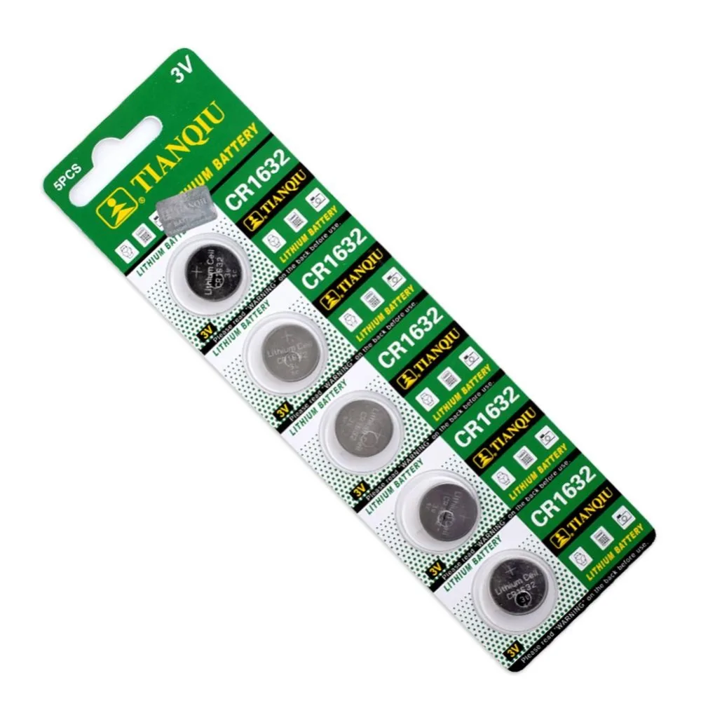 

Original+Hot Selling+Pilas Boton Button battery 5 Pcs 3V Lithium Coin Cells Button Battery CR1632 LM1632 BR1632 ECR1632 DL1632