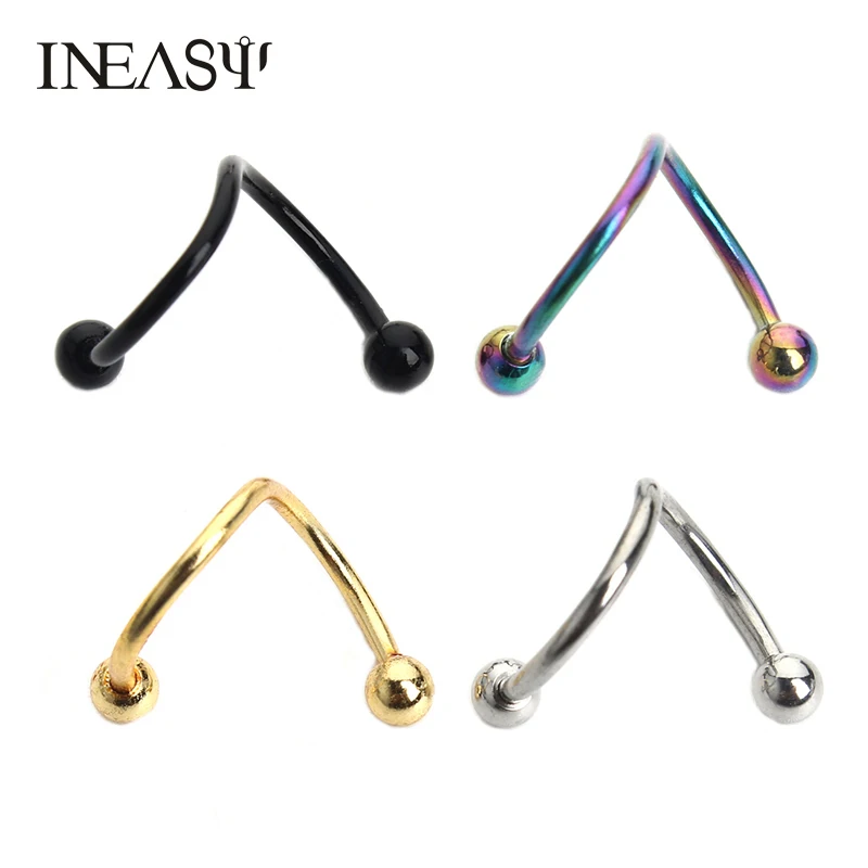 2 шт. серьги-гвоздики из нержавеющей стали для пирсинга носа | Украшения и