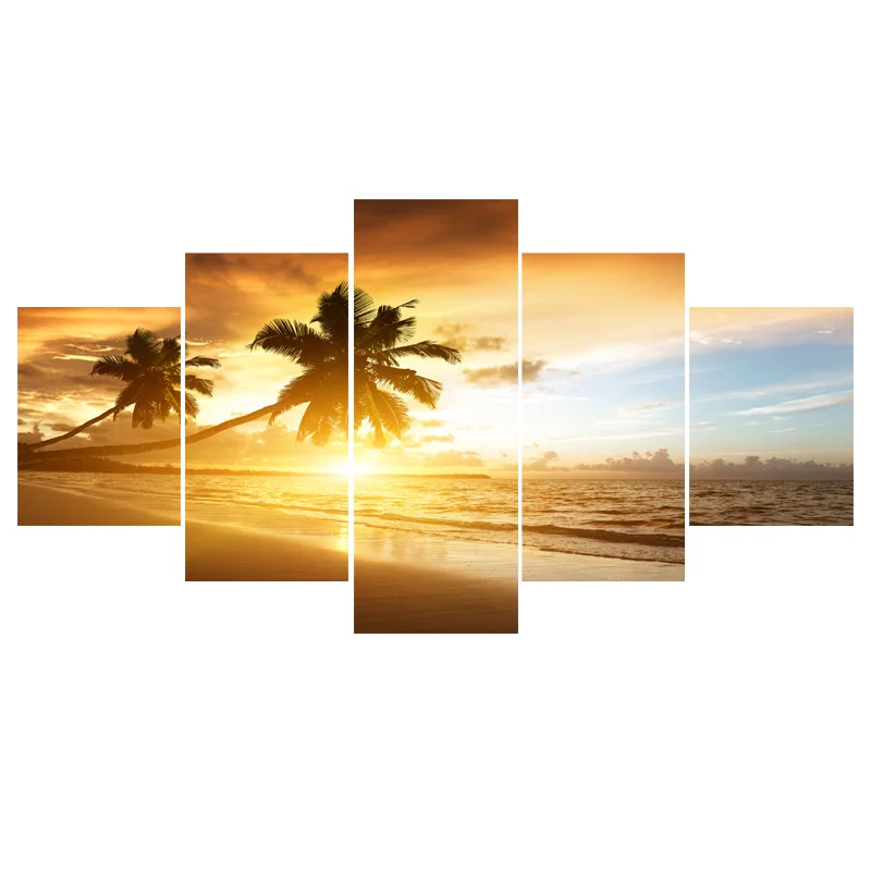 Home Decor Sunset Beach Landscape Paintings Wall Art Picture Canvas Painting Calligraphy For Living Room Bedroom | Дом и сад