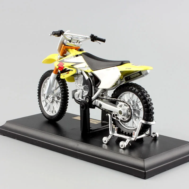 1:18 весы детские мини SUZUKI RM250 RMZ250 металлическая модель мотоцикла dirt bike игрушки гонки эндуро Diecasts и игрушечные транспортные средства мотокросс
