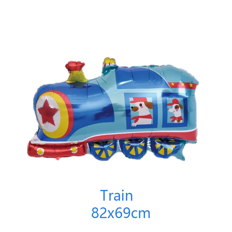 Мультфильм автомобиль фольги Воздушные шары поезд грузовик школьный автобус